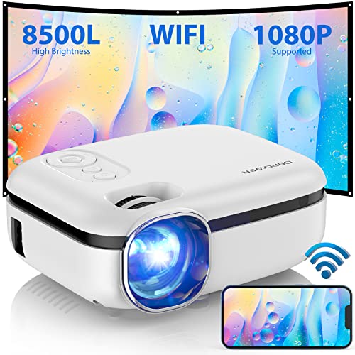 Máy chiếu mini WiFi DBPOWER, Máy chiếu WiFi 8500L Hỗ trợ Full HD 1080P & 240" Hiển thị Video...