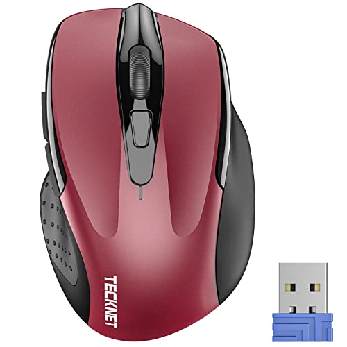 TECKNET Wireless Mouse, 2.4G Ergonomic Optical Mouse, Computer Mouse for Laptop, PC, Computer,...