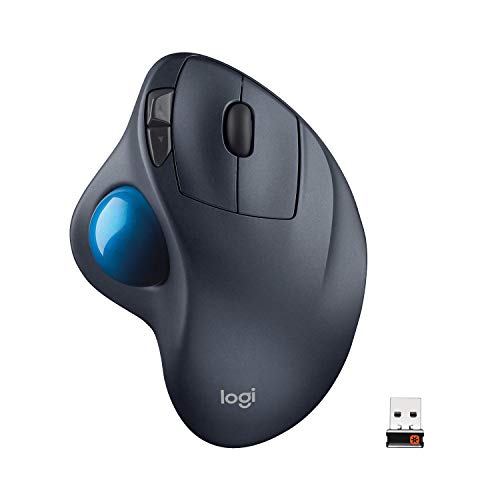 Logitech M570 Wireless Trackball Mouse – Ergonomic Design with Sculpted Right-Hand Shape,...