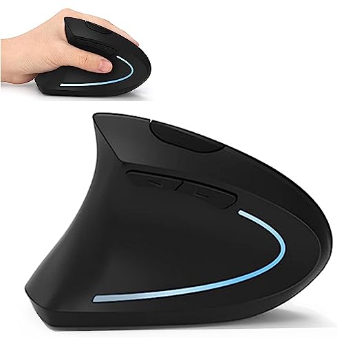 Lekvey Left Handed Mouse, Wireless 2.4 GHz USB Lefty Left Hand Ergonomic Vertical Mouse, Less Noise...