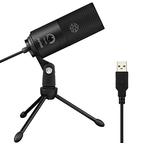 FIFINE USB Microphone, Metal Condenser Recording Microphone for Laptop MAC or Windows Cardioid...