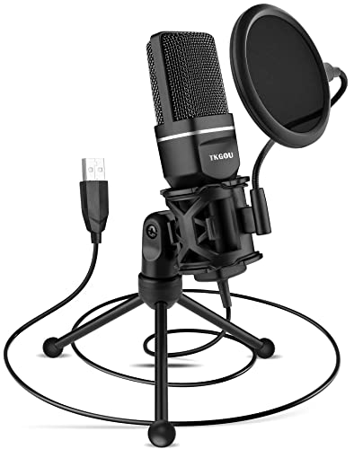 USB Microphone, TKGOU Computer Condenser Recording Microphones.for PC,PS4,Laptop,Desktop,Tripod...