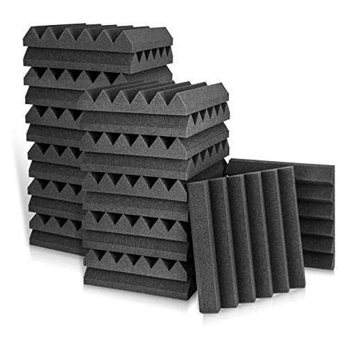 ‎Sonic Acoustics Acoustic Foam Panels 2' X 12' X 12' Sound Absorbing Panel, Studio Wedge Tiles,...