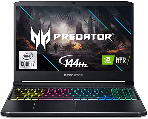 Acer Predator Helios 300 Gaming Laptop, Intel i7-10750H, NVIDIA GeForce RTX 3060 Laptop GPU, 15.6' Full HD 144Hz 3ms IPS Display, 16GB DDR4, 512GB NVMe SSD, WiFi 6, RGB Keyboard, PH315-53-71HN