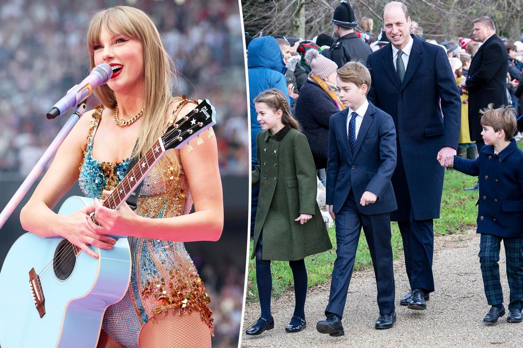 Hoàng tử William được cho là đã tham dự buổi hòa nhạc Eras Tour của Taylor Swift tại London cùng với George, Charlotte, Louis