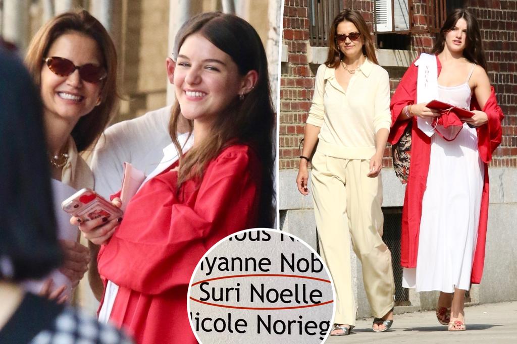 Suri Cruise đón lễ tốt nghiệp trung học cùng mẹ Katie Holmes