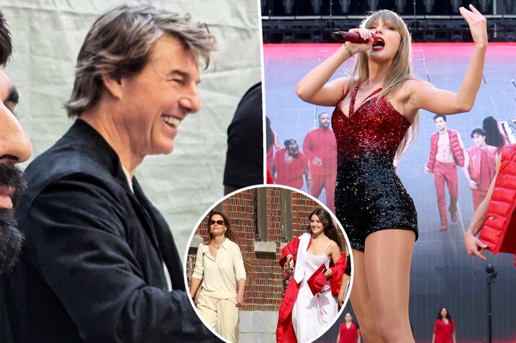 Tom Cruise tham dự chuyến lưu diễn Eras Tour của Taylor Swift tại London sau ngày tốt nghiệp trung học của con gái Suri