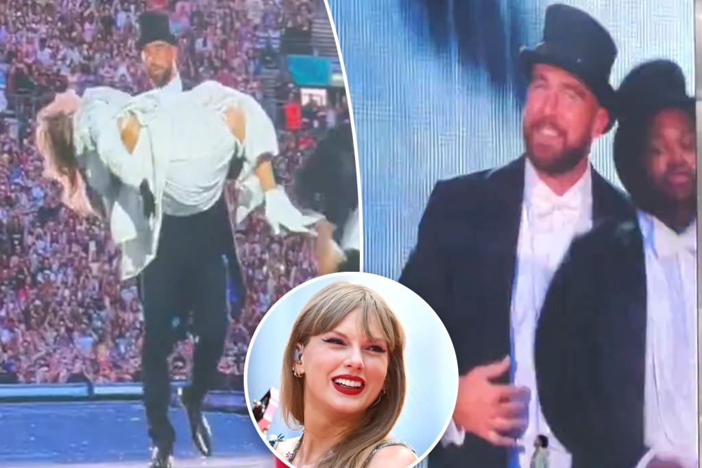 Taylor Swift đưa Travis Kelce lên sân khấu với tư cách khách mời bất ngờ trong London Eras Tour