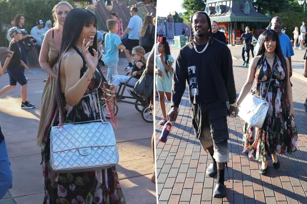 Cardi B mang chiếc túi Chanel lớn đến mức buồn cười trị giá 12.000 đô la đến Disneyland Paris