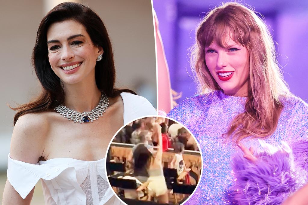 Xem Anne Hathaway biểu diễn trong chương trình Eras Tour của Taylor Swift tại Đức