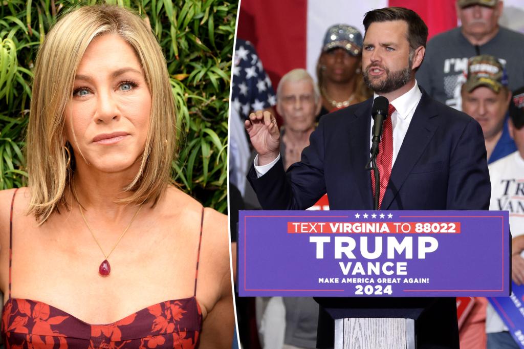 Jennifer Aniston chỉ trích JD Vance vì bình luận “những bà cô mèo không có con”