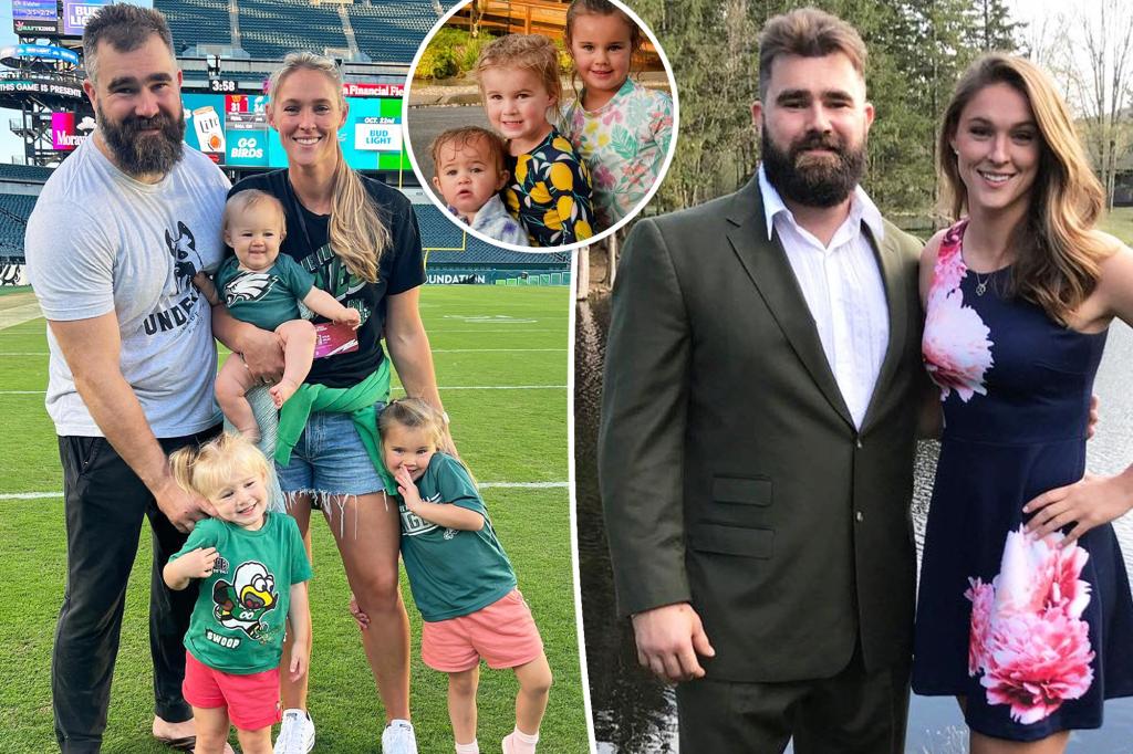 Kylie Kelce hé lộ khả năng có em bé thứ 4 với chồng Jason Kelce