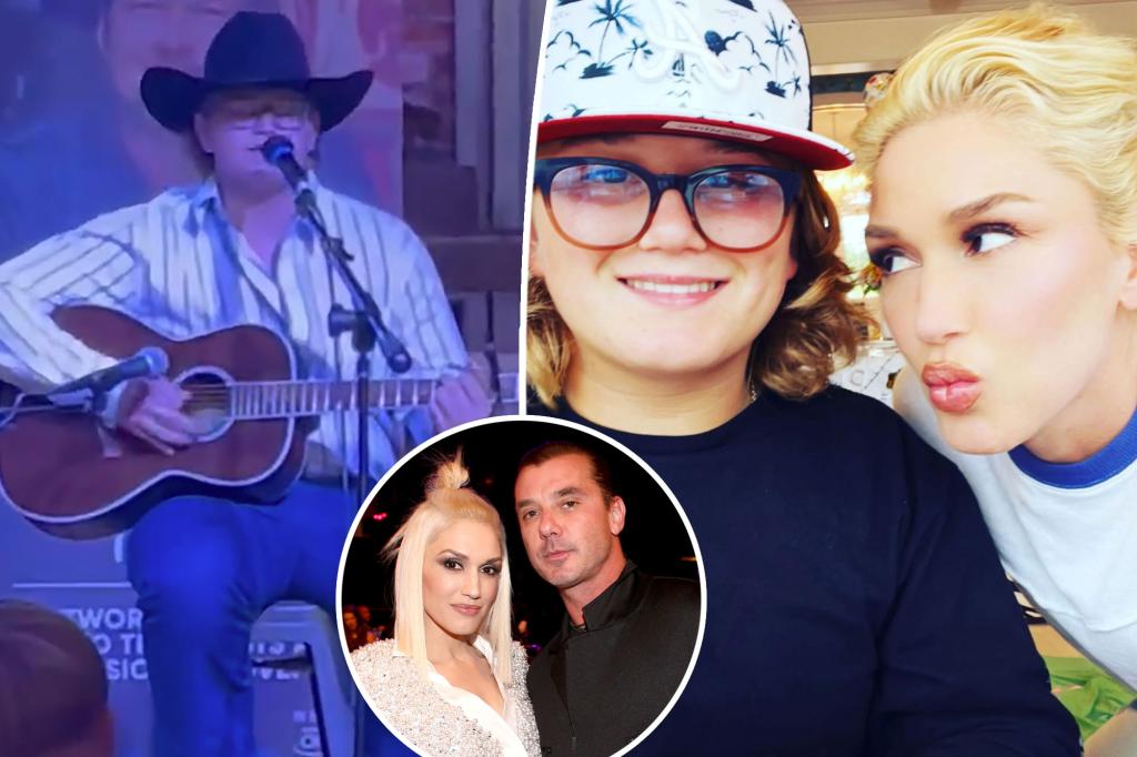 Xem Gwen Stefani, con trai của Gavin Rossdale, Zuma hát tại quán bar của Blake Shelton