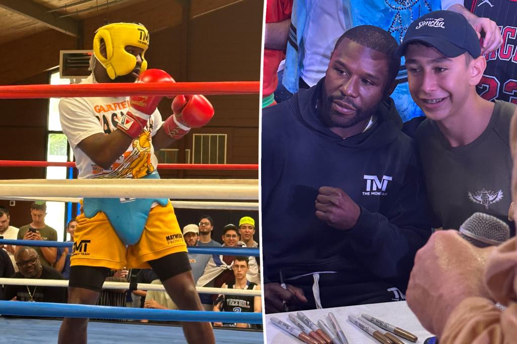 Floyd Mayweather huấn luyện trẻ em bị ung thư trong môn quyền anh