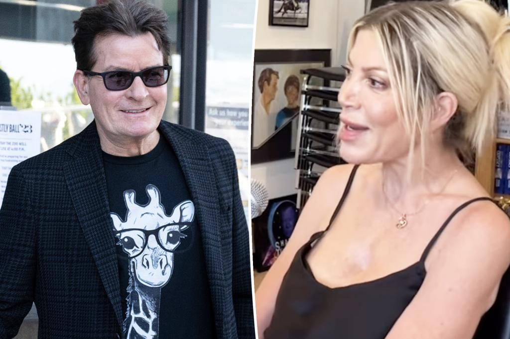 Tori Spelling cho biết Charlie Sheen đã đưa cho cô một ống crack khi bước vào căn hộ của anh ta