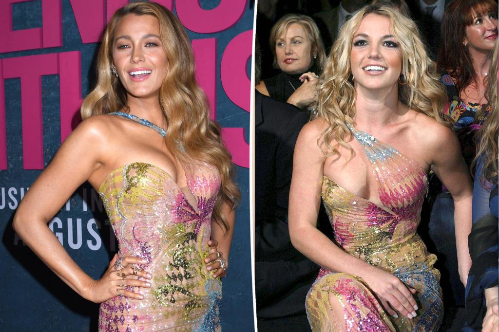 Liệu Blake Lively có đang muốn vào vai Britney Spears trong phim tiểu sử với chiếc váy Versace không?