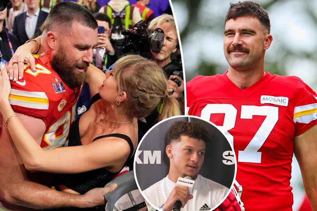 Travis Kelce mọc tóc dài vì Taylor Swift, Patrick Mahomes nói