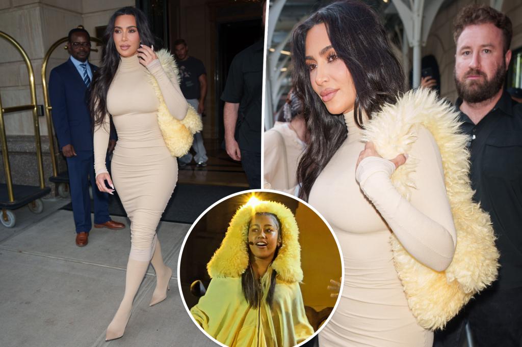 Kim Kardashian lấy cảm hứng từ phong cách ‘Vua sư tử’ của con gái North với chiếc túi da cừu trị giá 1.850 đô la