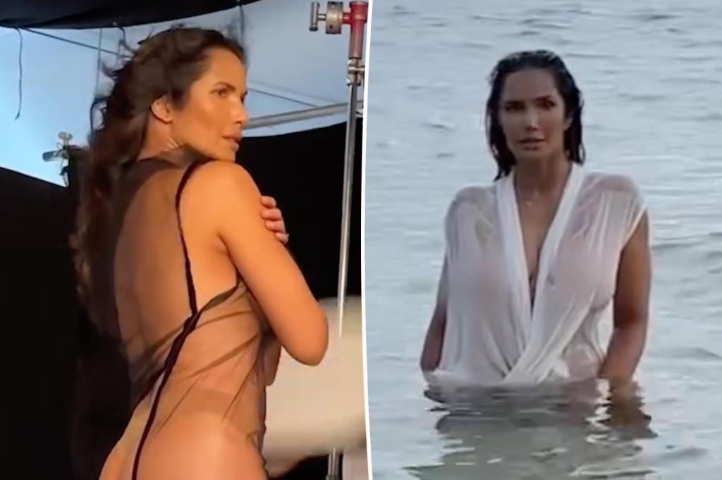 Padma Lakshmi cởi đồ để chụp ảnh cho Pirelli Calendar đầy quyến rũ