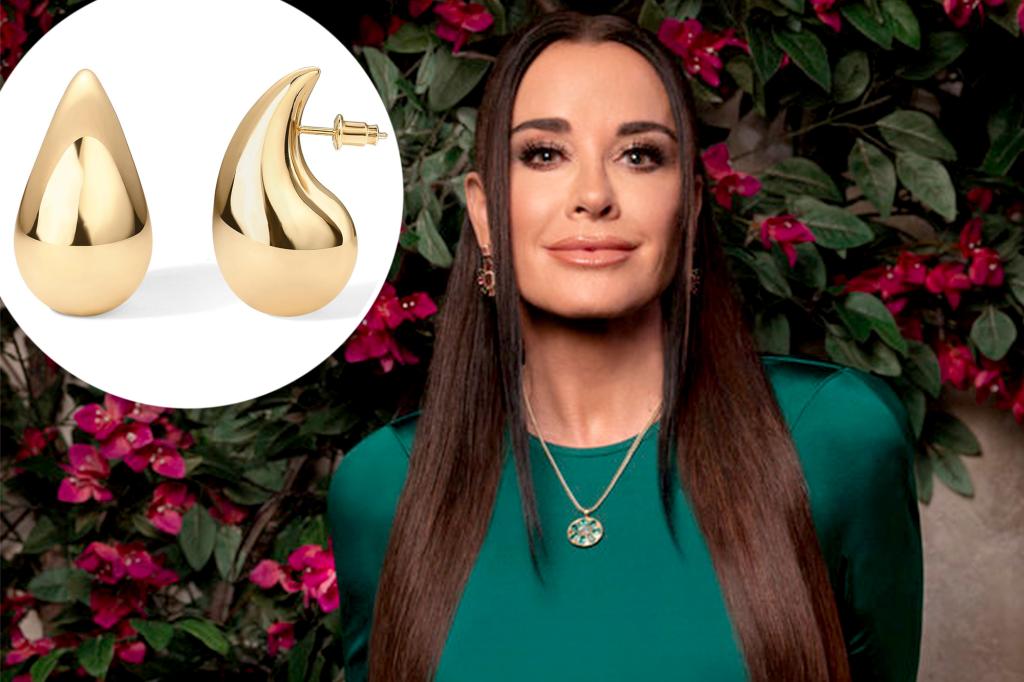 Kyle Richards thích đôi bông tai giá 13 đô la này trông giống hệt Bottega Veneta