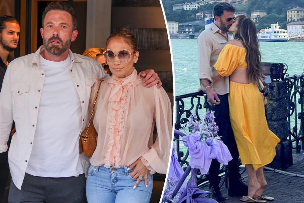 Ben Affleck và Jennifer Lopez bắt đầu gặp vấn đề hôn nhân trong tuần trăng mật ở Hồ Como