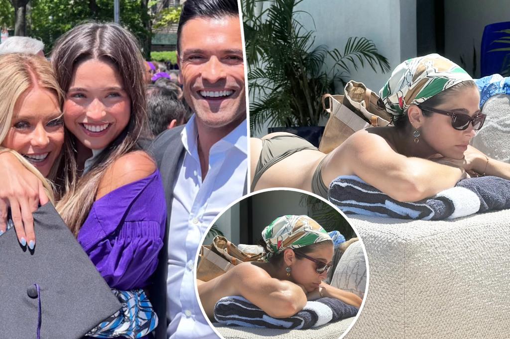 Con gái của Kelly Ripa và Mark Consuelos, Lola, cởi bỏ áo bikini