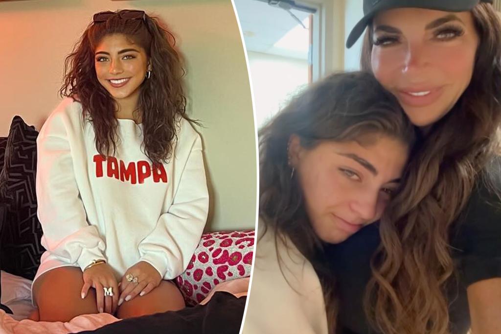 Con gái của Teresa Giudice, Milania bám chặt vào mẹ khi đưa con đến trường đại học