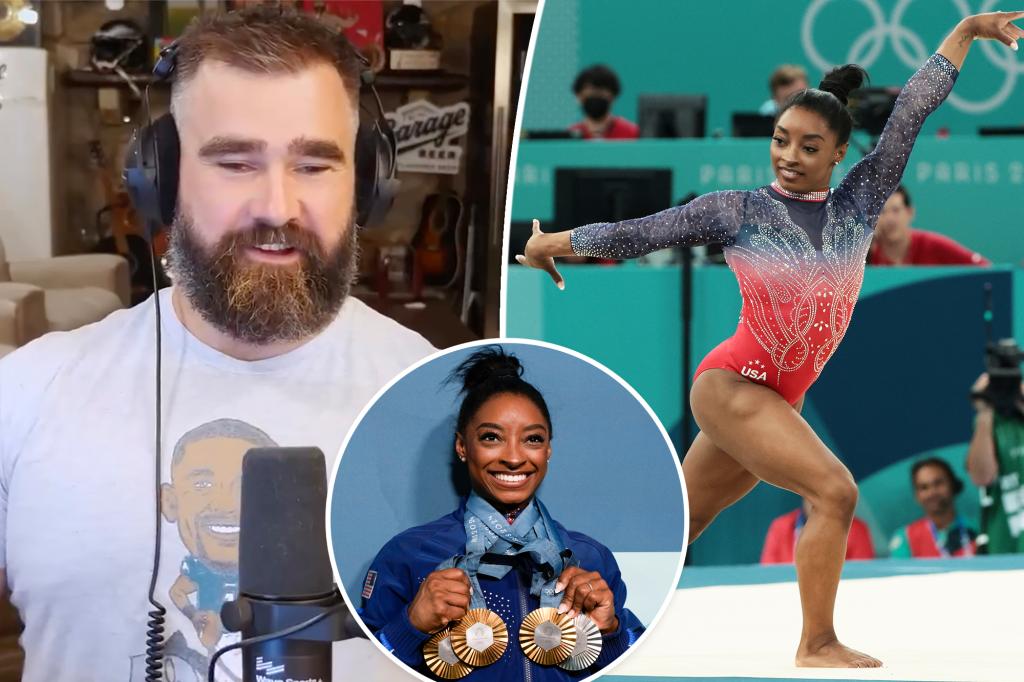 Jason Kelce nghi ngờ Simone Biles trước Thế vận hội Paris 2024