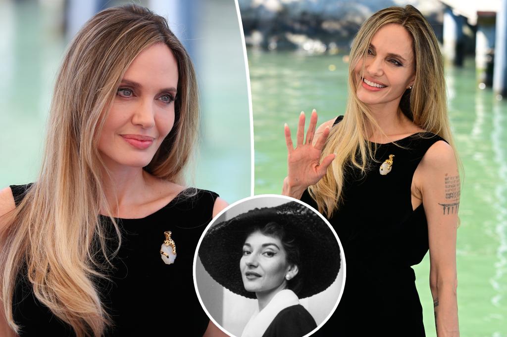 Angelina Jolie tỏ lòng tôn kính Maria Callas bằng bộ trang sức Cartier thực sự của ca sĩ opera tại Liên hoan phim Venice 2024