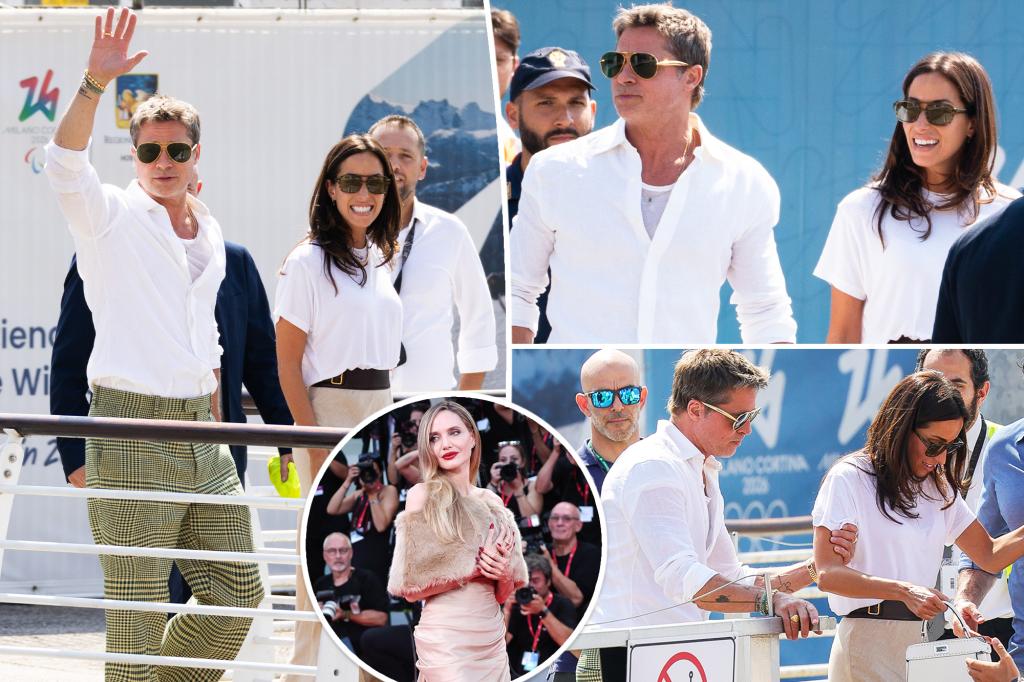 Brad Pitt và bạn gái Ines de Ramon đến dự Liên hoan phim Venice