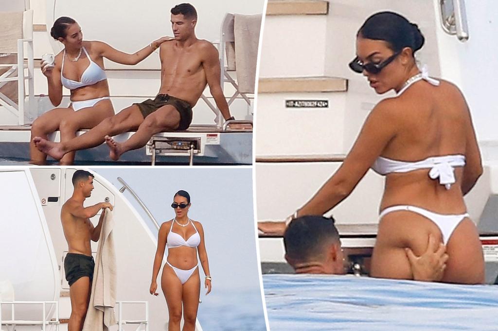 Cristiano Ronaldo cởi trần bóp mông Georgina Rodríguez trên du thuyền ở St. Tropez