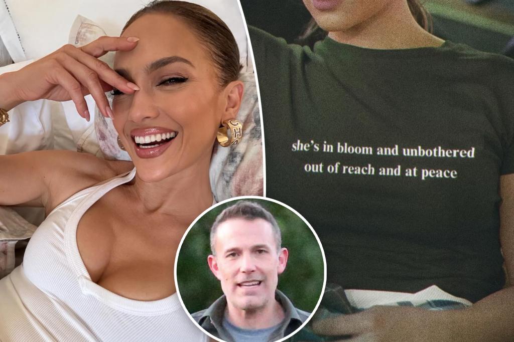 Jennifer Lopez gửi tin nhắn cho Ben Affleck qua áo phông trong thời gian ly hôn