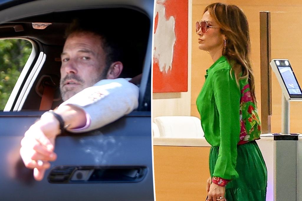 Ben Affleck và Jennifer Lopez làm việc trong cùng một tòa nhà sau khi chia tay