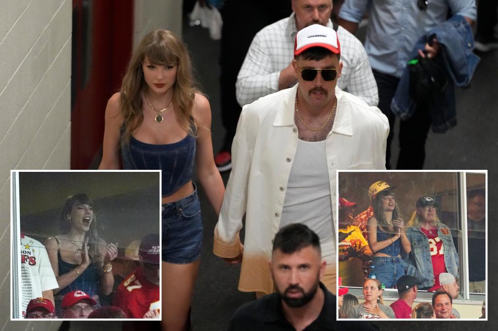 Travis Kelce và Taylor Swift được phát hiện nắm tay nhau sau khi Chiefs đánh bại Ravens trong trận mở màn mùa giải NFL