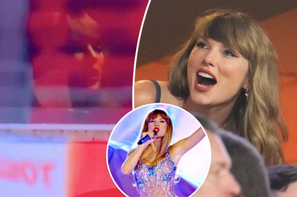 Taylor Swift chụp ảnh cùng poster Eras Tour tại suite của Chiefs