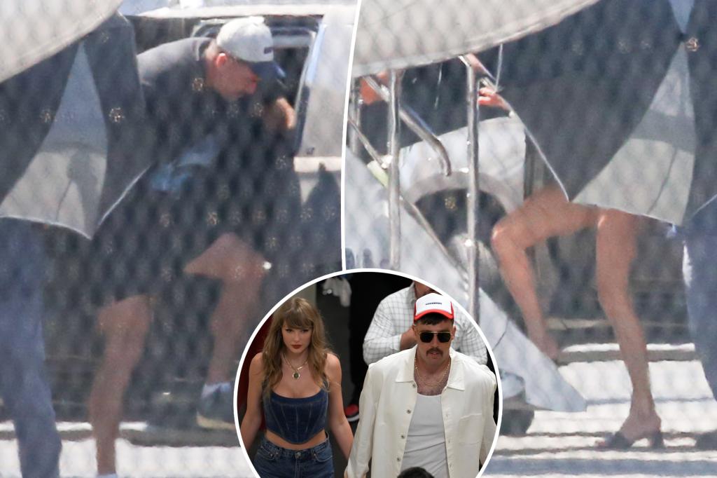 Taylor Swift và Travis Kelce bay khỏi Kansas City sau chiến thắng của Chiefs